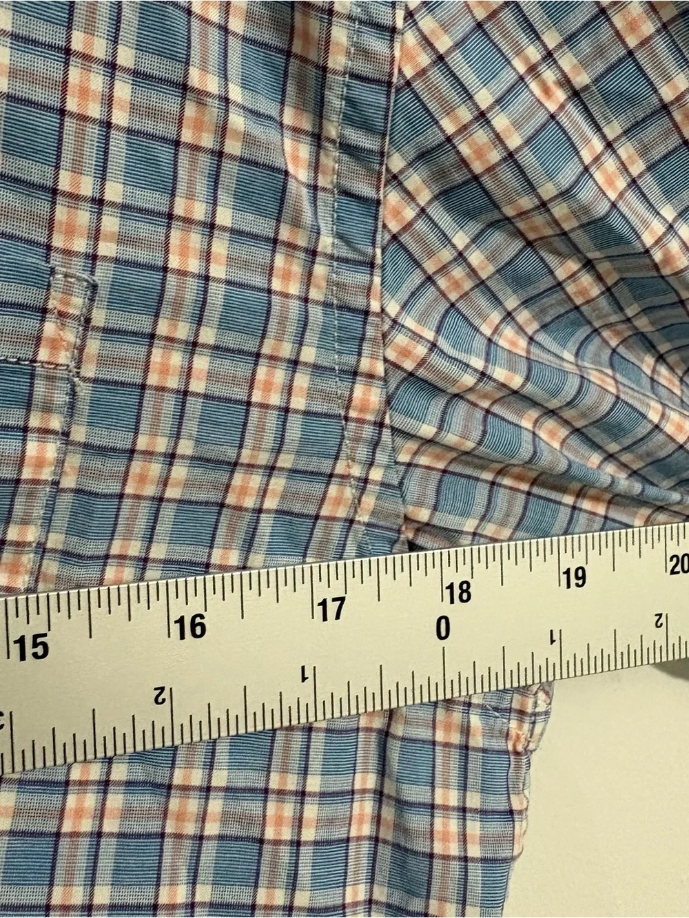 Banana Republic Blue and Pink Plaid Button-Down Shirt Grant Fit Preppy
